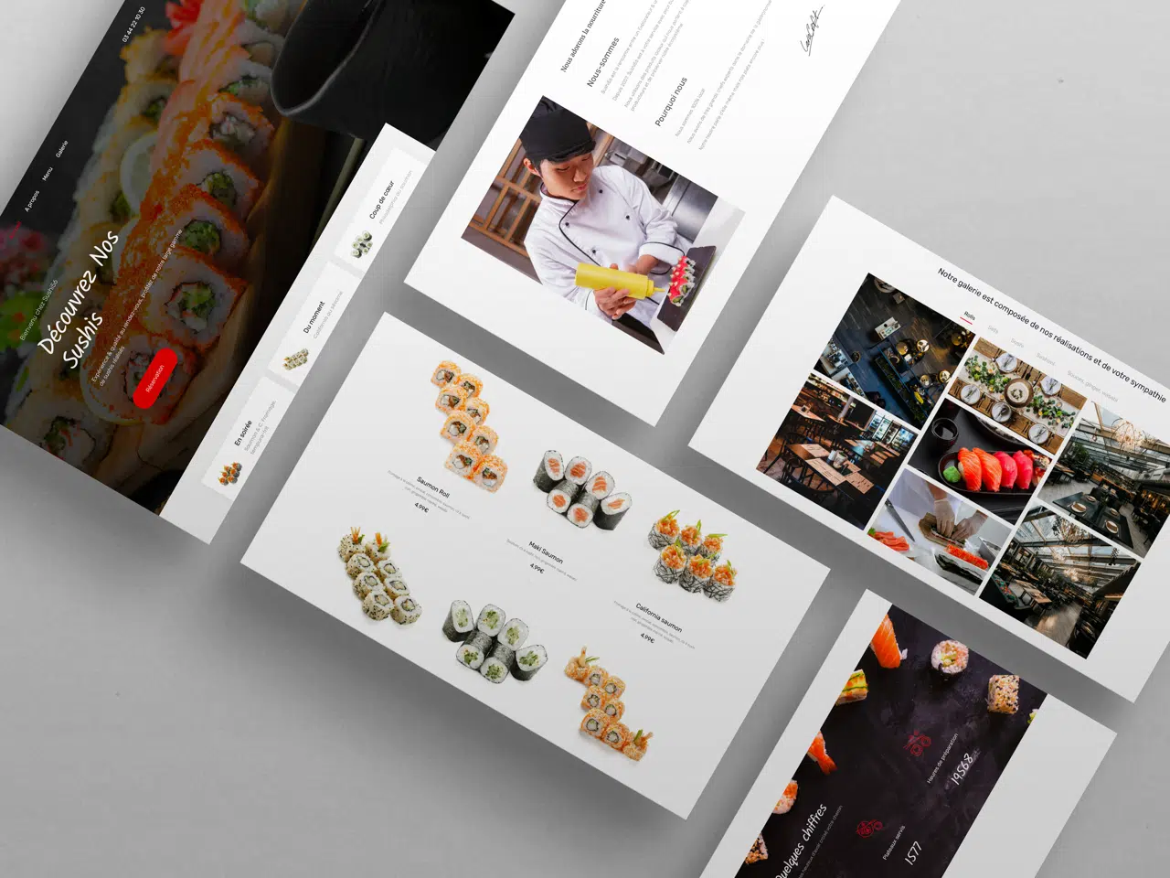 Design 1 Création site vitrine restaurant - Sushi 56
