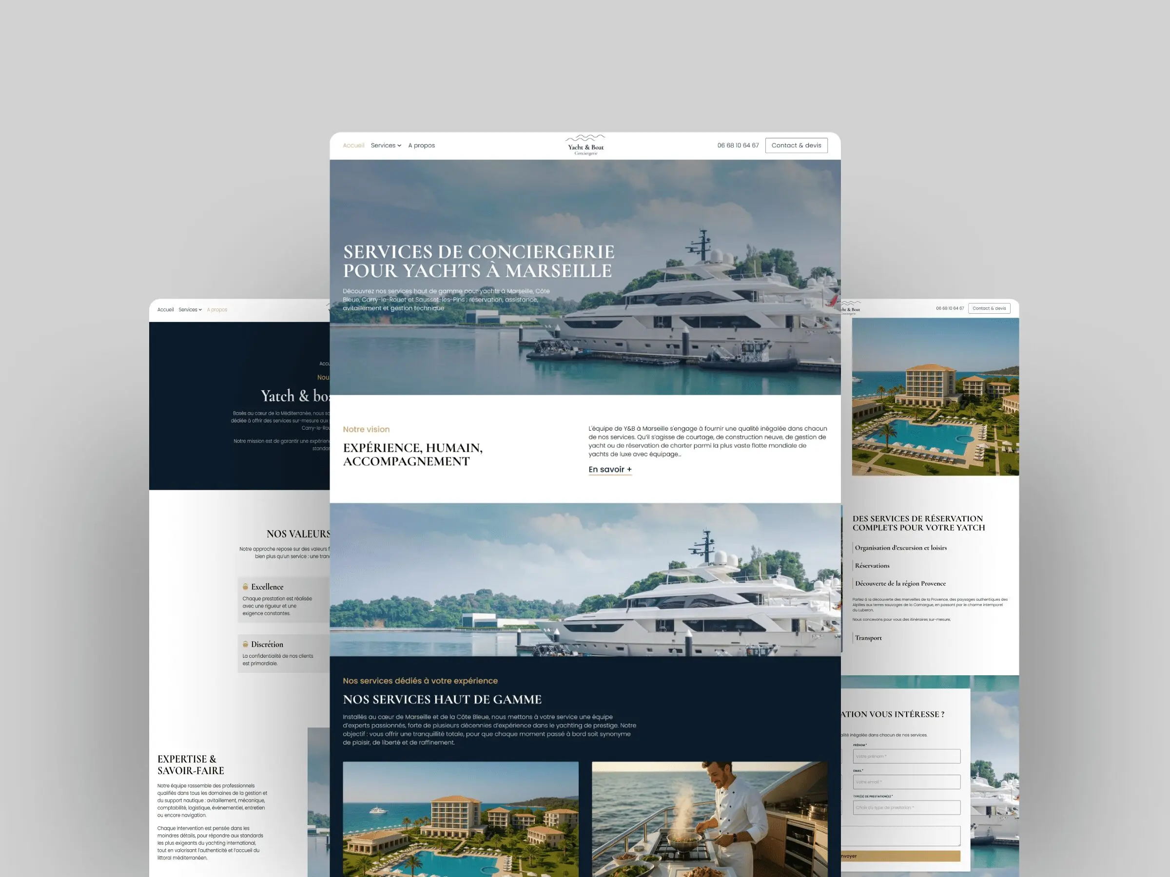 Design 1 Création site vitrine - YB conciergerie